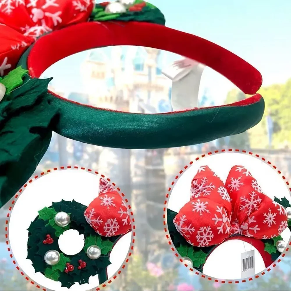 Disney Christmas Mickey mouse wreath ear/ headband